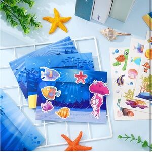 NWT 50pc Under the Sea DIY craft Picture Frames Kit with stickers